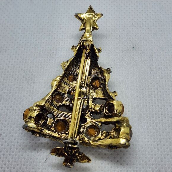 Vintage Christmas Tree Brooch - Picture 3 of 3